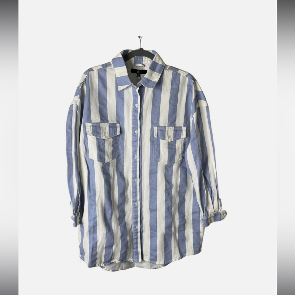 55- Misguided Super Oversized Denim Dress Shirt